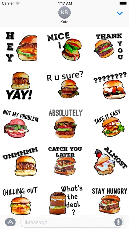 Love Burger BurgerMoji Sticker