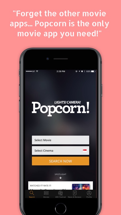 Popcorn: Movie showtimes