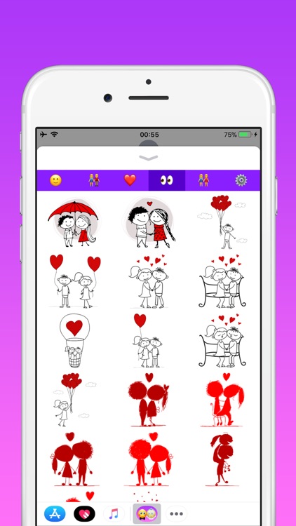 Couples in love emoji screenshot-3