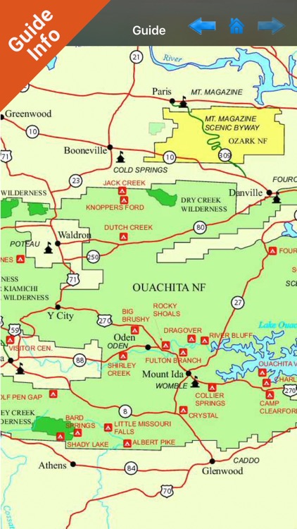 Ouachita National Forest gps and outdoor map screenshot-3