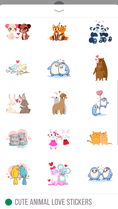 Cute Animal Love Stickers screenshot 2