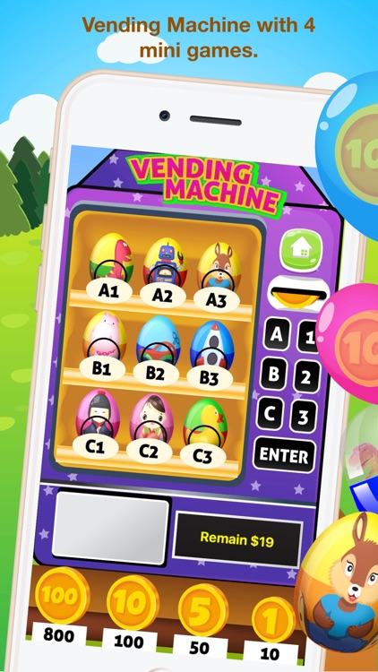 Vending machine gumball eggs