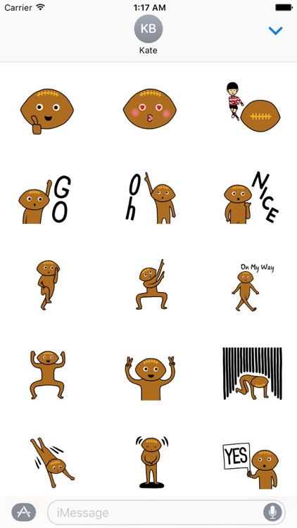 Rugby Ball Emoji Sticker