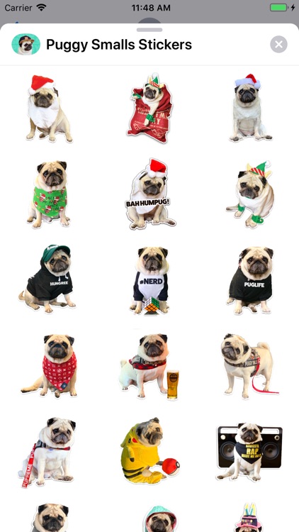 Puggy Smalls Stickers