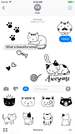 Game screenshot WhatsCat - Cat.s Emoji for iMessage and WhatsApp apk