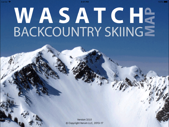 Wasatch Backcountry Skiing Map screenshot
