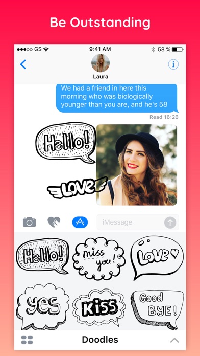 Doodles Text Chat Sticker Pack screenshot 4
