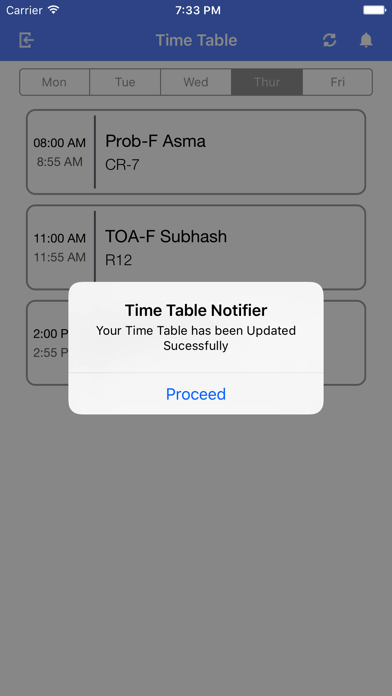FAST-NU KHI Timetable Notifier screenshot 4