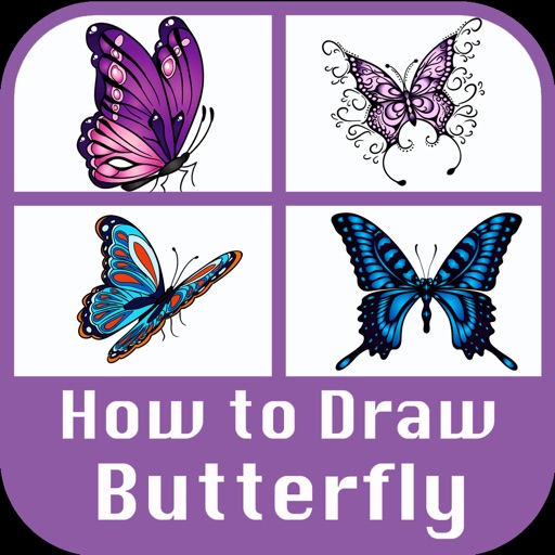 How to draw Butterfly New 2017 Icon