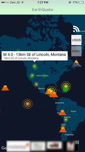 Volcanoes & EarthQuakes Map