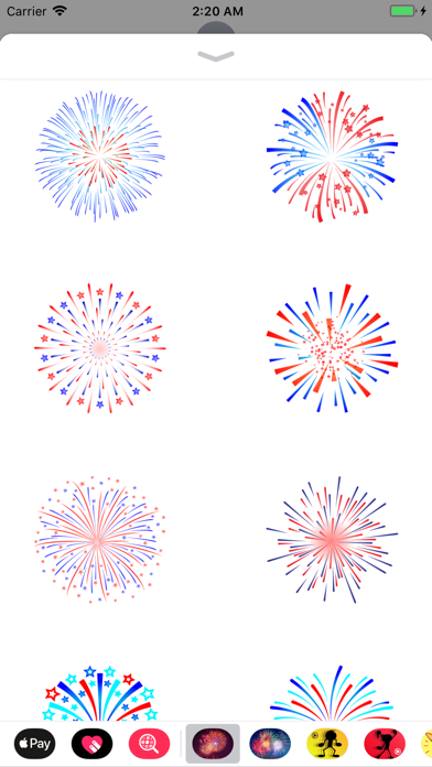 Animated Fireworks SMS GIF App screenshot 2