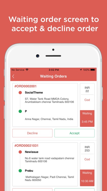 Delivery Driver app-Menu Order