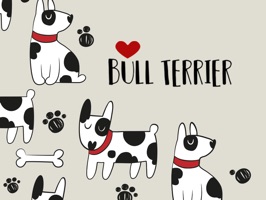 Bull Terrier Puppies Stickers