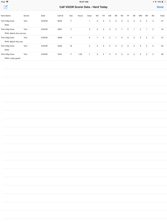 Calf VIGOR Scorer