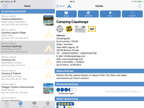 ADAC Camping / Stellplatz 2018 screenshot 3