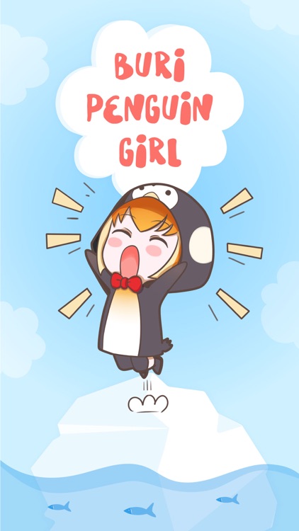 Buri the Penguin Girl stickers