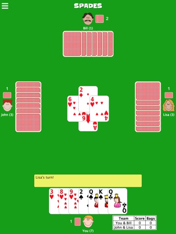 Spades - CardGames.io screenshot 2