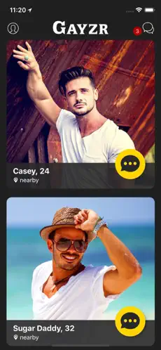 Screenshot 1 Gayzr - Chat y Citas Gay iphone
