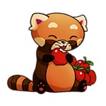Cute Red Moon Panda Sticker
