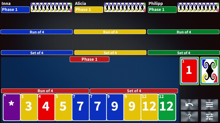 Phase Rummy Plus card game