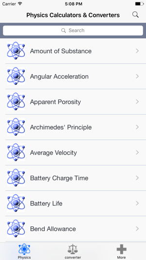 Physics Calculators Converters