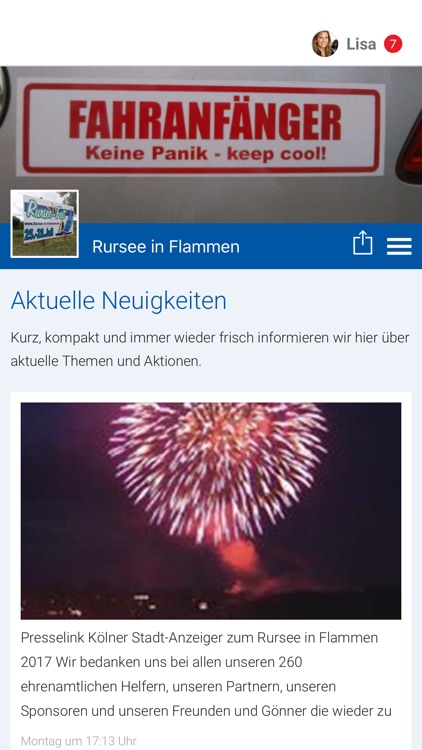 Rursee in Flammen