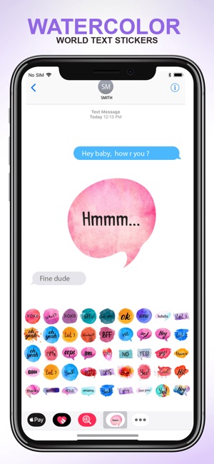 Watercolor - Text Stickers(圖4)-速報App