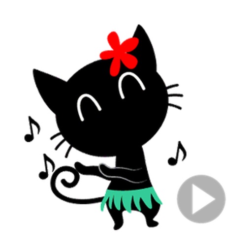 Black Cat the Dancer Stickers icon