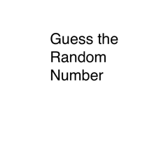 Activities of Guess the Random Number