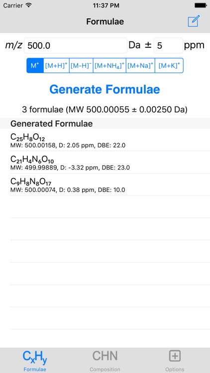 Molecular Formula Generator