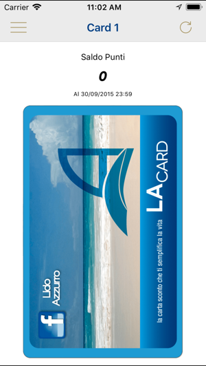 Lido Azzurro App - LA Card