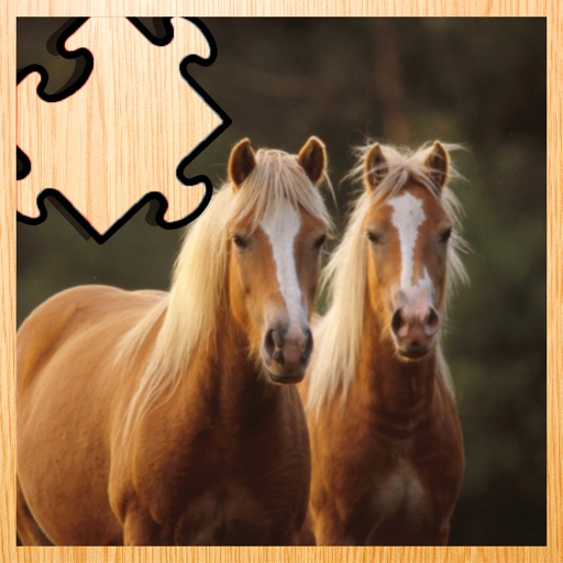 Animated Haflinger Horse-s Wood Puzzle With Beautiful Ponies - Gratis Educational Kids Game Fun For the Whole Family. Girls and Boys Learn