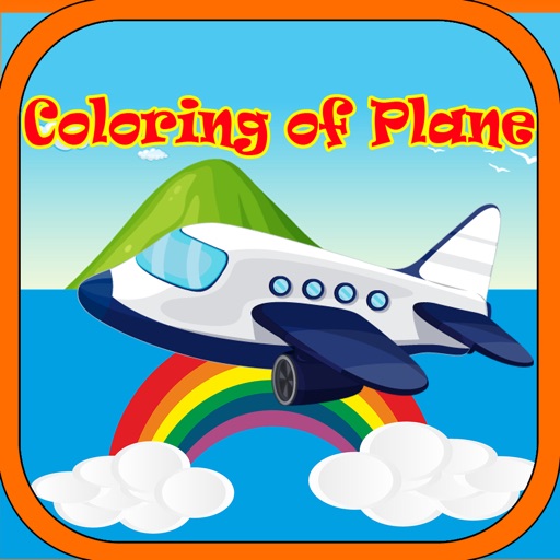 Happy Coloring of Plane Game Icon