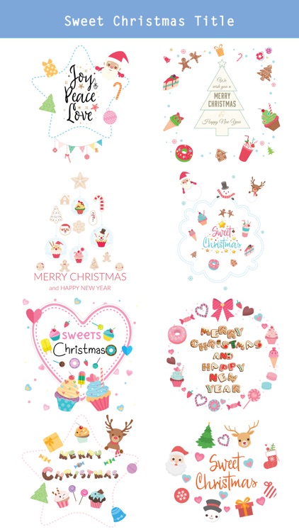 Sweet Happy Christmas Stickers