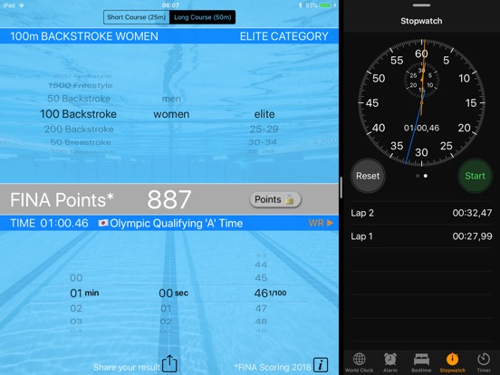 Swim Points: Elite and Masters Screenshots