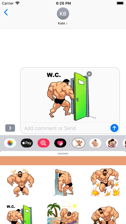 Super Muscle Man Stickers