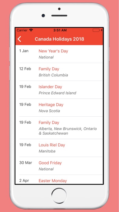 Canada Statutory Holidays 2023 screenshot 2