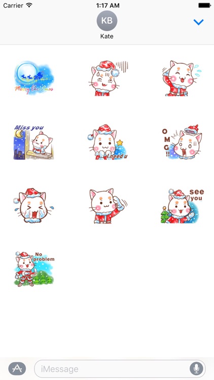 Cat Love Christmas Sticker