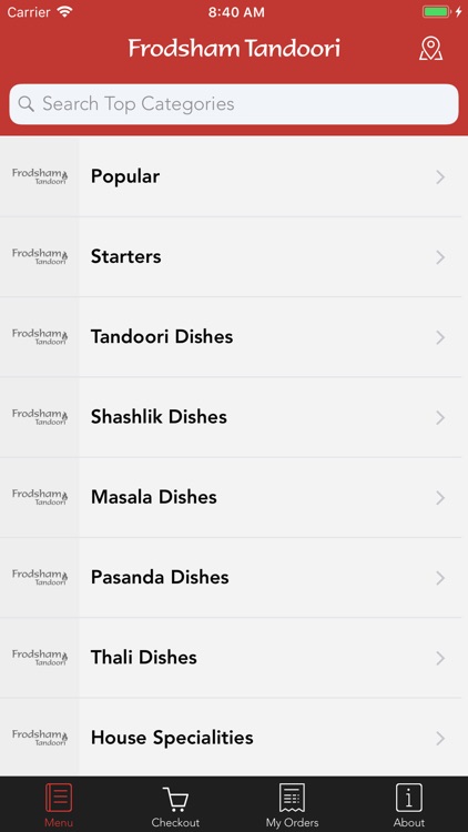 Frodsham Tandoori Ordering App