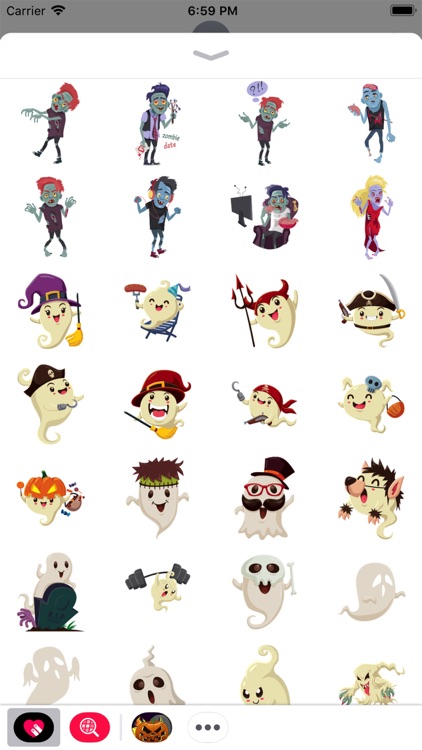 Scary Ghost n Zombie Stickers