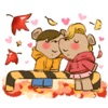 Cute Couple Bear Kiss and Love