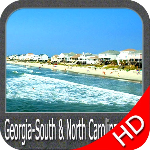 Boating Georgia South to North Carolina HD GPS Map