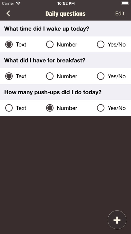 Simple Q&A Diary