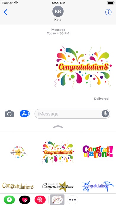 Congratulations Stickers 2018 screenshot 2