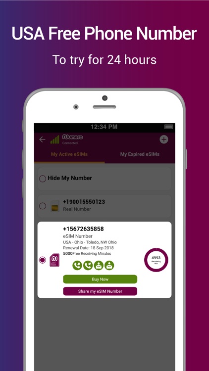Numero eSIM - Virtual Number