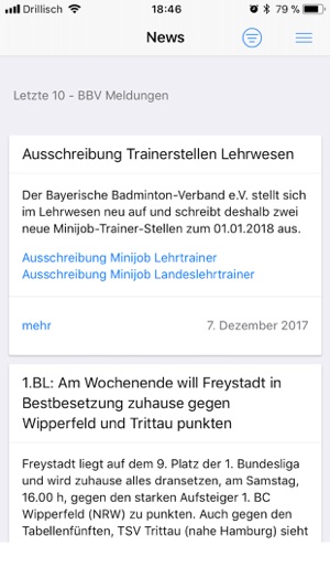 Bayerischer Badminton-Verband(圖1)-速報App