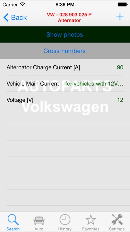 Autoparts for Volkswagen