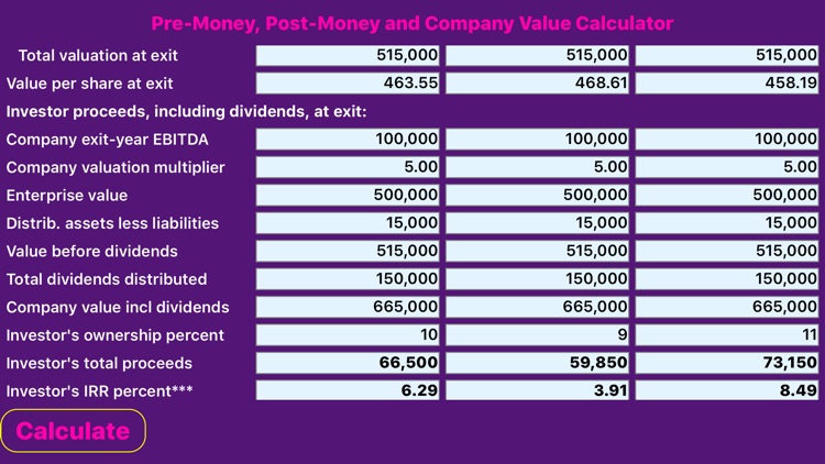 Company Valuation Calculator