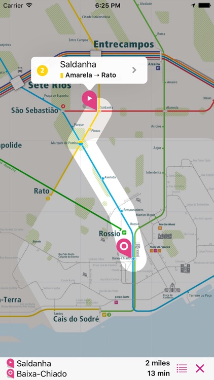 Lisbon Rail Map