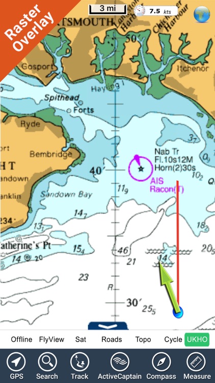 Marine : Solent HD - GPS Map Navigator